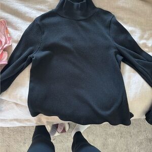Madewell Ribbed Black Turtleneck Sweater